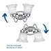 Economy Fluted Glass Bath Bracket-Bathroom Fixtures-Progress Lighting-Lighting Design Store