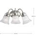 Economy Fluted Glass Bath Bracket-Bathroom Fixtures-Progress Lighting-Lighting Design Store