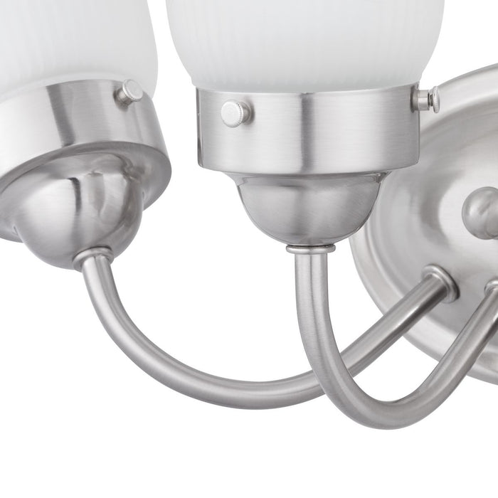 Fluted Glass Bath Bracket-Bathroom Fixtures-Progress Lighting-Lighting Design Store