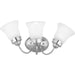 Fluted Glass Bath Bracket-Bathroom Fixtures-Progress Lighting-Lighting Design Store