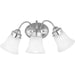 Fluted Glass Bath Bracket-Bathroom Fixtures-Progress Lighting-Lighting Design Store
