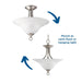 Trinity Semi-Flush Mount-Semi-Flush Mts.-Progress Lighting-Lighting Design Store