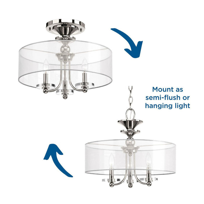 Marche Semi-Flush Convertible-Semi-Flush Mts.-Progress Lighting-Lighting Design Store