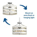 Gulliver Semi-Flush Convertible-Semi-Flush Mts.-Progress Lighting-Lighting Design Store
