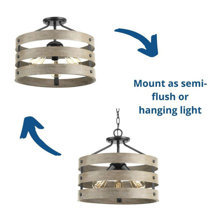 Gulliver Semi-Flush Convertible-Semi-Flush Mts.-Progress Lighting-Lighting Design Store