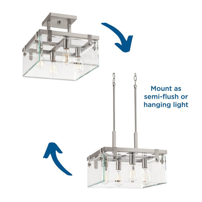 Glayse Semi-Flush/Convertible-Semi-Flush Mts.-Progress Lighting-Lighting Design Store
