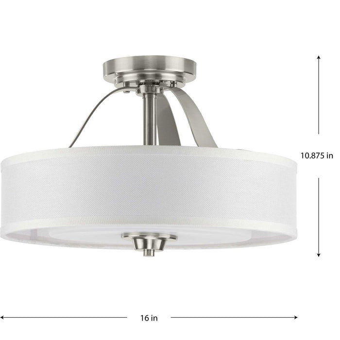 Kene Semi Flush Convertible-Semi-Flush Mts.-Progress Lighting-Lighting Design Store