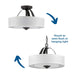 Kene Semi Flush Convertible-Semi-Flush Mts.-Progress Lighting-Lighting Design Store