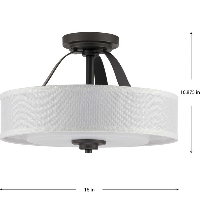 Kene Semi Flush Convertible-Semi-Flush Mts.-Progress Lighting-Lighting Design Store