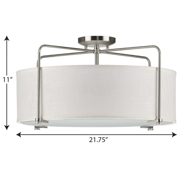Kempsey Semi Flush Convertible-Semi-Flush Mts.-Progress Lighting-Lighting Design Store