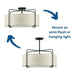 Kempsey Semi Flush Convertible-Semi-Flush Mts.-Progress Lighting-Lighting Design Store