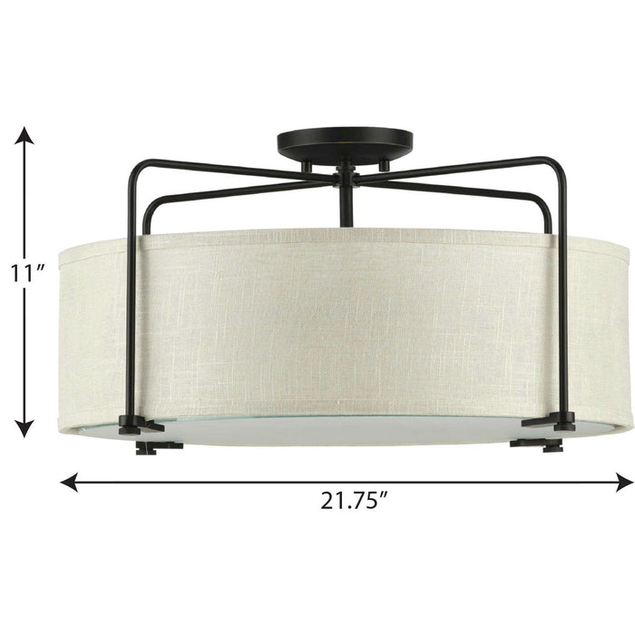 Kempsey Semi Flush Convertible-Semi-Flush Mts.-Progress Lighting-Lighting Design Store