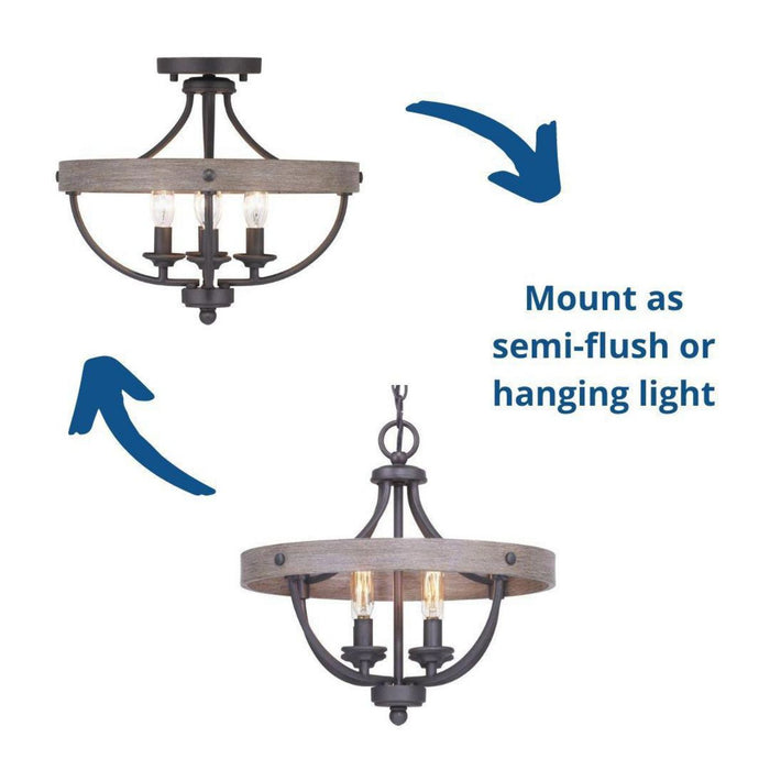 Gulliver Semi-Flush Convertible-Semi-Flush Mts.-Progress Lighting-Lighting Design Store