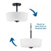Tobin Semi-Flush Convertible-Pendants-Progress Lighting-Lighting Design Store