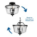 Bowman Semi Flush Convertible-Semi-Flush Mts.-Progress Lighting-Lighting Design Store