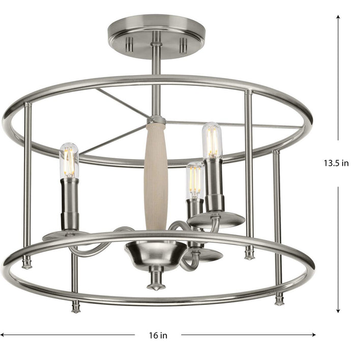 Durrell Semi Flush Convertible-Semi-Flush Mts.-Progress Lighting-Lighting Design Store