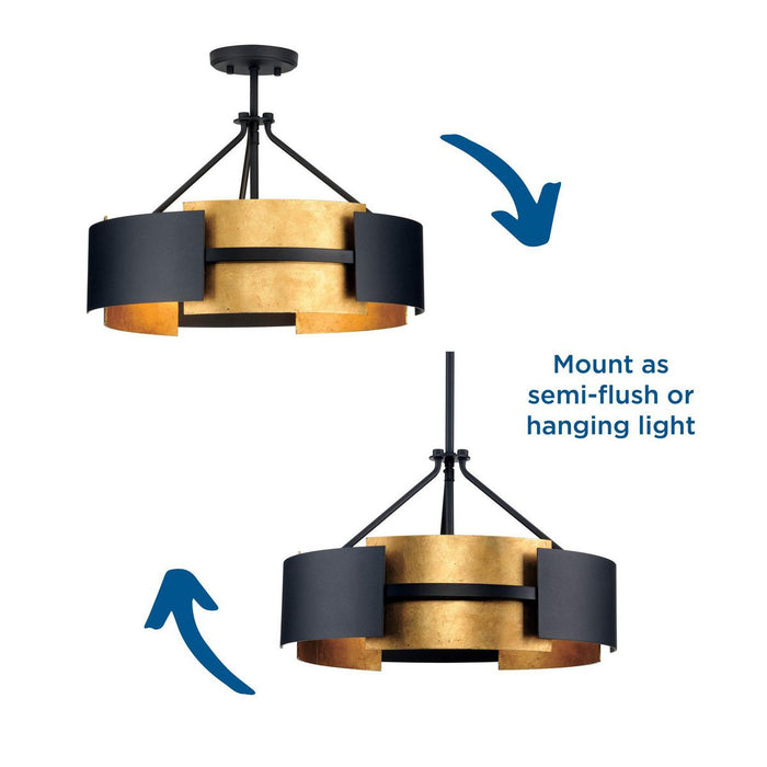 Lowery Semi-Flush Conv-Semi-Flush Mts.-Progress Lighting-Lighting Design Store