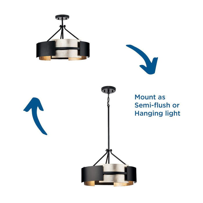 Lowery Semi Flush Mount-Semi-Flush Mts.-Progress Lighting-Lighting Design Store