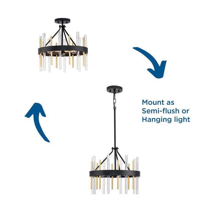 Orrizo Semi Flush Mount-Semi-Flush Mts.-Progress Lighting-Lighting Design Store