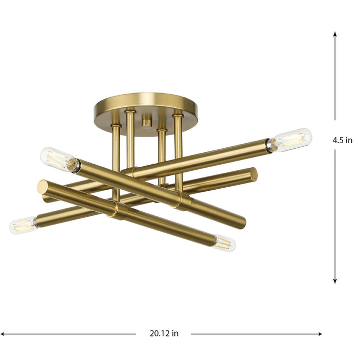 Arya Semi Flush Mount-Semi-Flush Mts.-Progress Lighting-Lighting Design Store