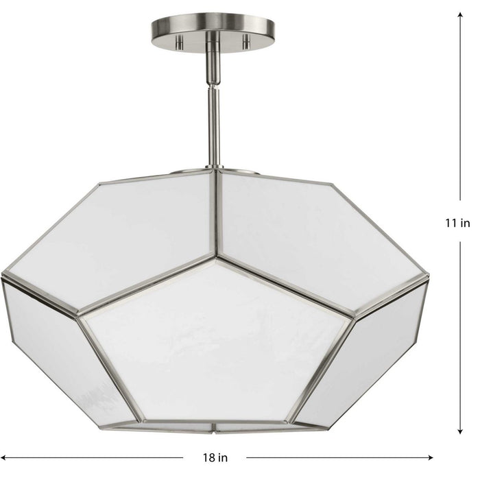 Latham Three Light Flush Mount-Semi-Flush Mts.-Progress Lighting-Lighting Design Store