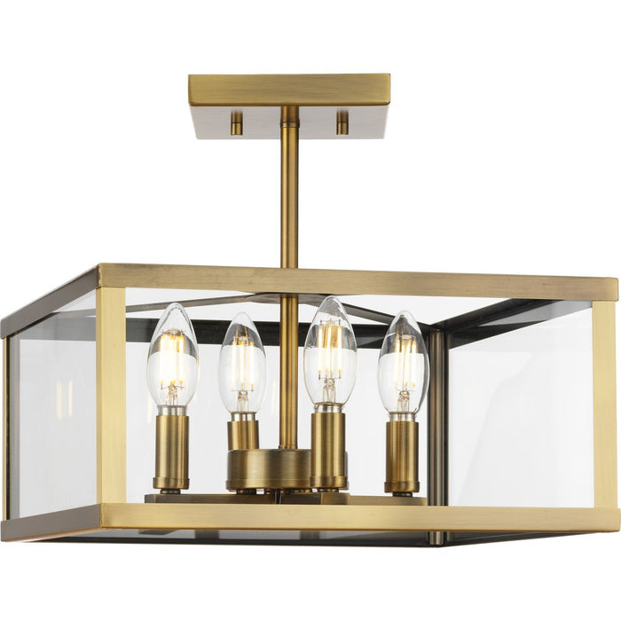 Hillcrest Four Light Semi-Flush Mount-Semi-Flush Mts.-Progress Lighting-Lighting Design Store