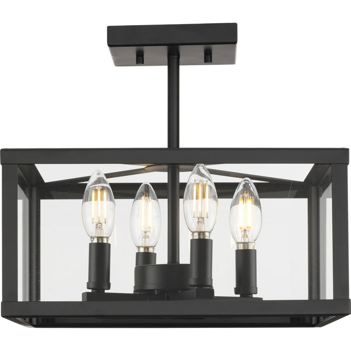 Hillcrest Four Light Semi-Flush Mount-Semi-Flush Mts.-Progress Lighting-Lighting Design Store