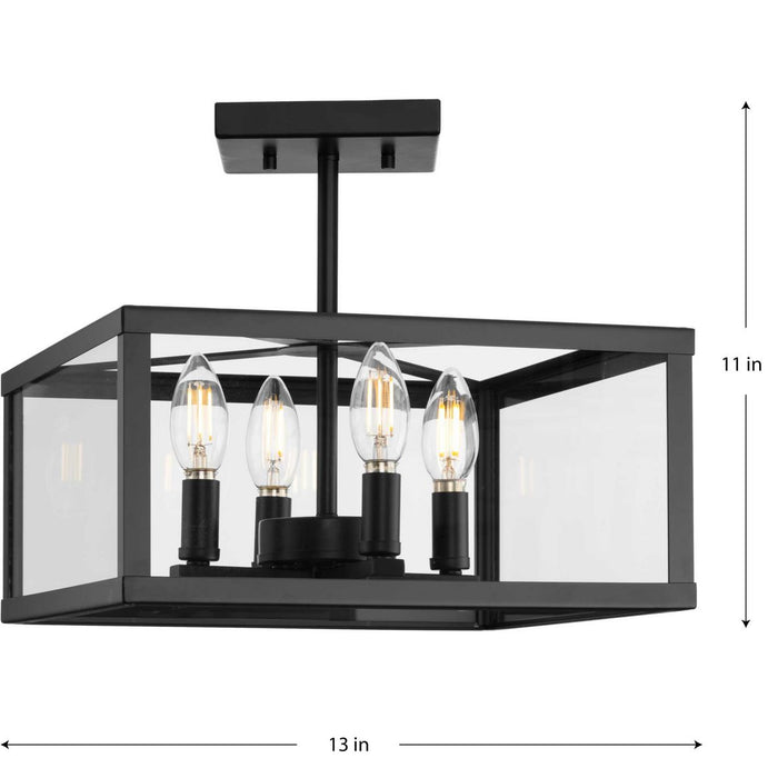 Hillcrest Four Light Semi-Flush Mount-Semi-Flush Mts.-Progress Lighting-Lighting Design Store