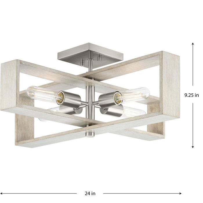 Boundary Four Light Flush Mount-Semi-Flush Mts.-Progress Lighting-Lighting Design Store