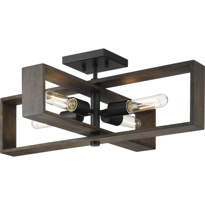 Boundary Four Light Flush Mount-Semi-Flush Mts.-Progress Lighting-Lighting Design Store