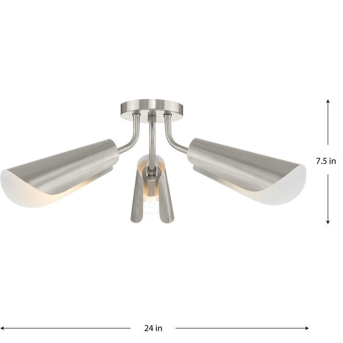Cornett Three Light Flush Mount-Semi-Flush Mts.-Progress Lighting-Lighting Design Store