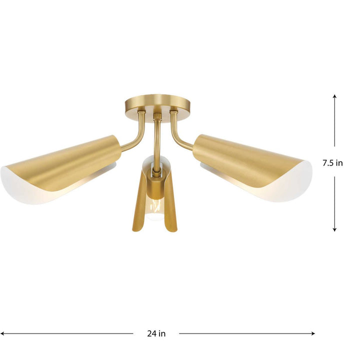 Cornett Three Light Flush Mount-Semi-Flush Mts.-Progress Lighting-Lighting Design Store