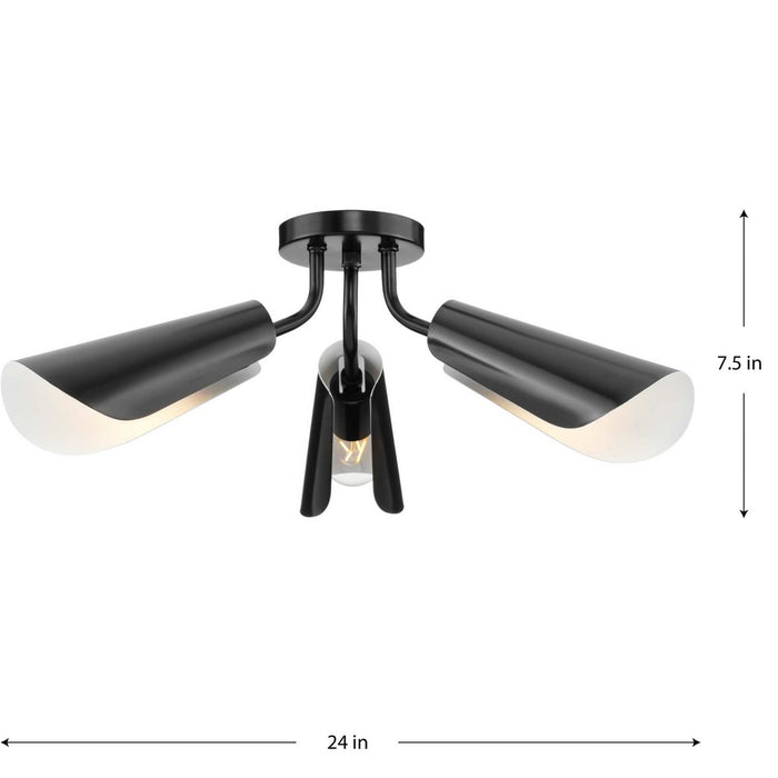 Cornett Three Light Flush Mount-Semi-Flush Mts.-Progress Lighting-Lighting Design Store