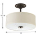 Inspire Semi-Flush Mount-Flush Mounts-Progress Lighting-Lighting Design Store