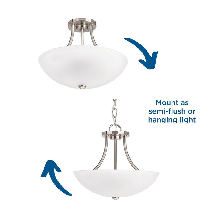 Gather Semi-Flush Convertible-Semi-Flush Mts.-Progress Lighting-Lighting Design Store