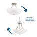 Gather Semi-Flush Convertible-Semi-Flush Mts.-Progress Lighting-Lighting Design Store
