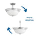 Two Light Semi-Flush Convertible-Semi-Flush Mts.-Progress Lighting-Lighting Design Store