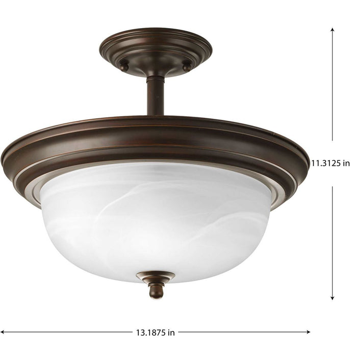 Two Light Close-to-Ceiling-Semi-Flush Mts.-Progress Lighting-Lighting Design Store