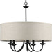 Drum Shade Chandelier-Mid. Chandeliers-Progress Lighting-Lighting Design Store