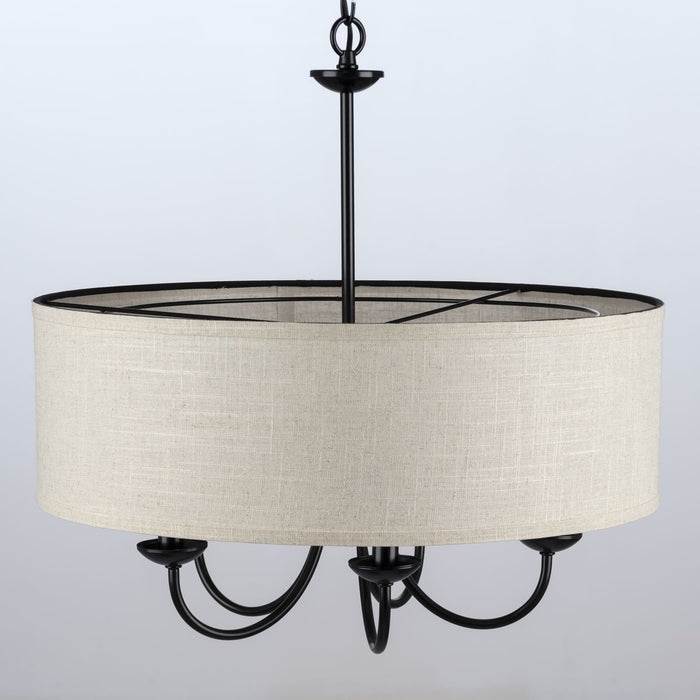 Drum Shade Chandelier-Mid. Chandeliers-Progress Lighting-Lighting Design Store