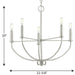 Leyden Chandelier-Mid. Chandeliers-Progress Lighting-Lighting Design Store