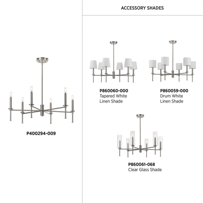 Elara Chandelier-Mid. Chandeliers-Progress Lighting-Lighting Design Store