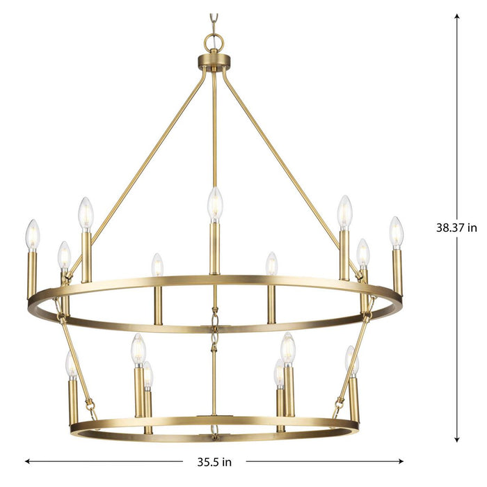 Gilliam 15 Light Chandelier-Mid. Chandeliers-Progress Lighting-Lighting Design Store