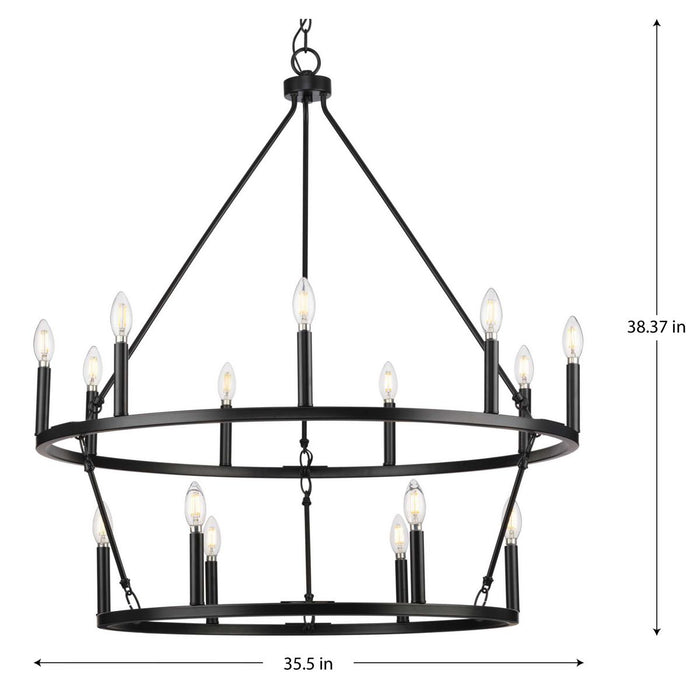 Gilliam 15 Light Chandelier-Mid. Chandeliers-Progress Lighting-Lighting Design Store