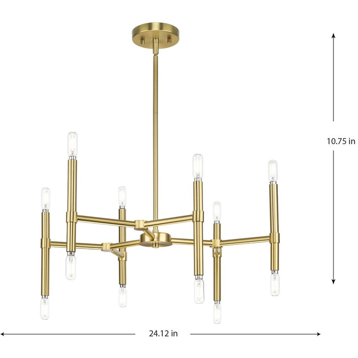 Arya 12 Light Chandelier-Mid. Chandeliers-Progress Lighting-Lighting Design Store