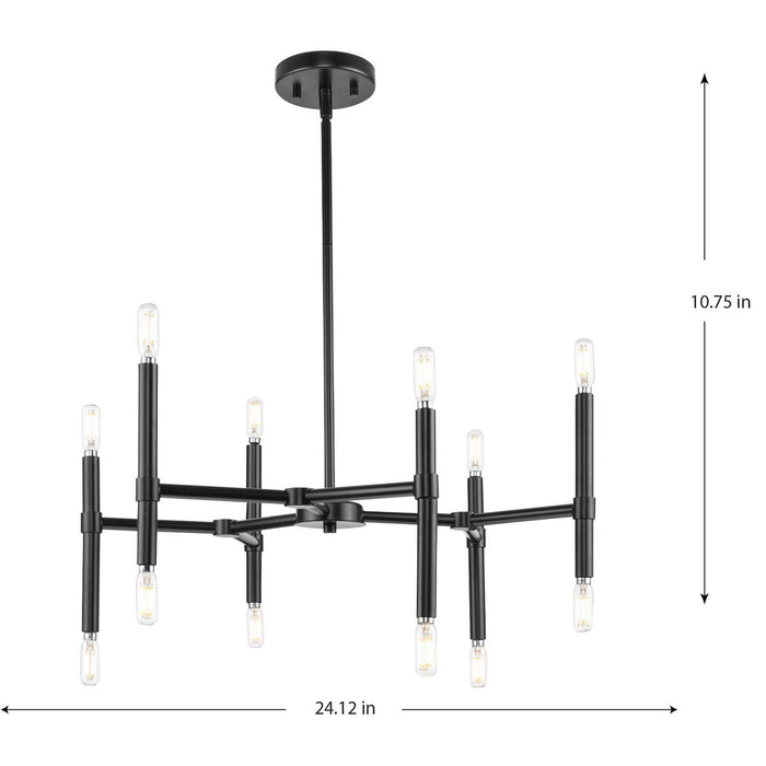Arya 12 Light Chandelier-Mid. Chandeliers-Progress Lighting-Lighting Design Store