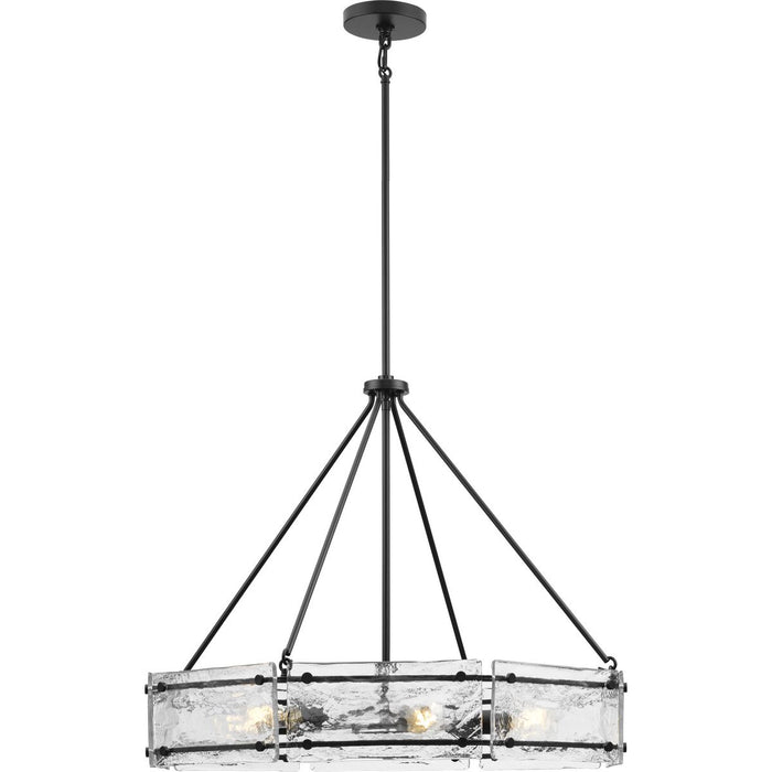 Rivera Six Light Chandelier-Mid. Chandeliers-Progress Lighting-Lighting Design Store