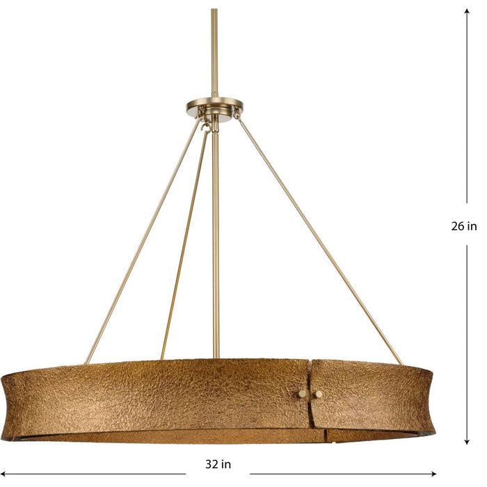 Lusail Six Light Chandelier-Mid. Chandeliers-Progress Lighting-Lighting Design Store