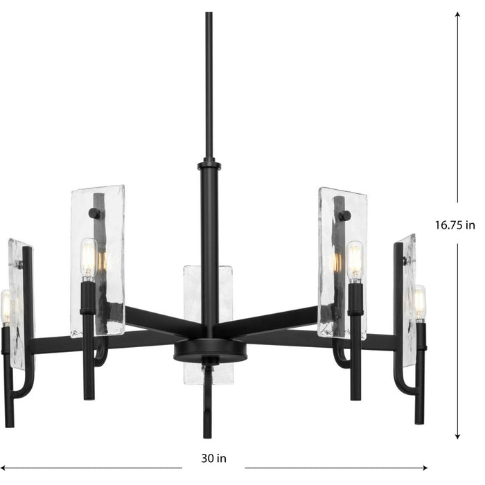 Rivera Five Light Chandelier-Mid. Chandeliers-Progress Lighting-Lighting Design Store