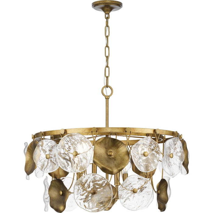Loretta Six Light Chandelier-Mid. Chandeliers-Progress Lighting-Lighting Design Store